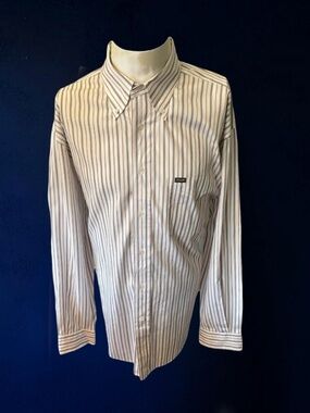 FACONNABLE  Relaxed Fit Button Down Collar Shirt Size XL